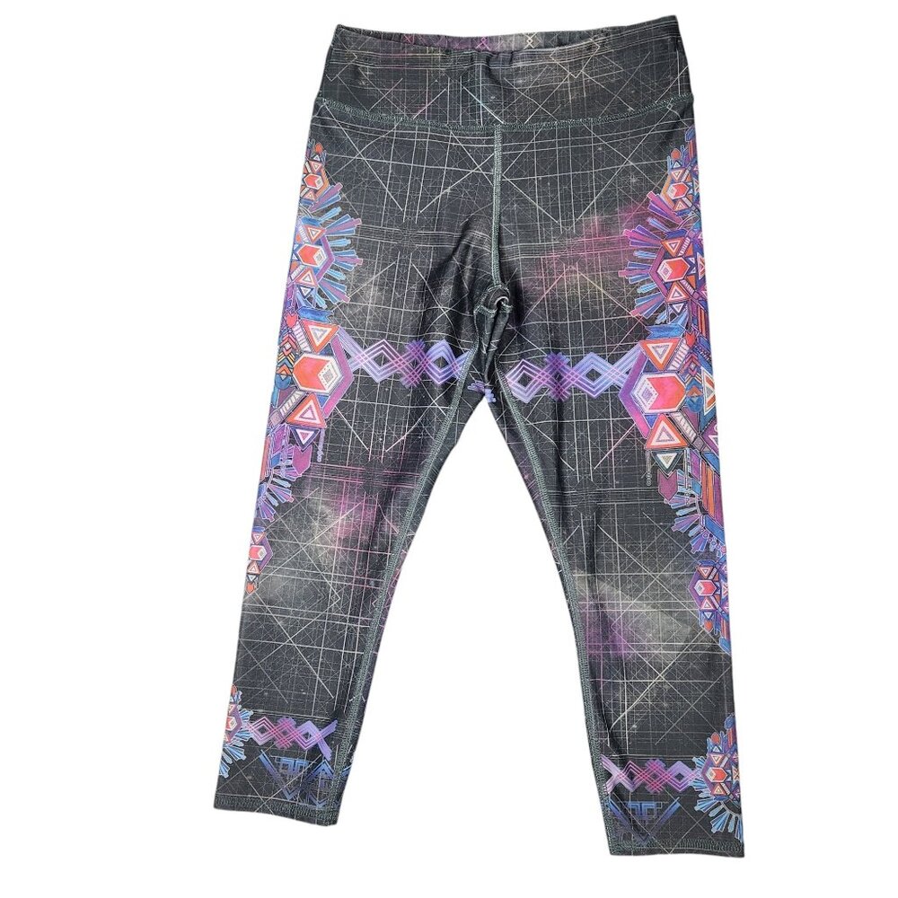 Evolution & Creation Active Geometric Print Leggings Size Small